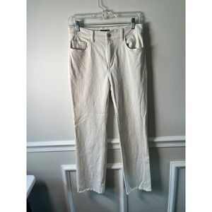 DL1961 Patti Straight High Rise Vintage Ankle Jeans Cream Off White Size 27